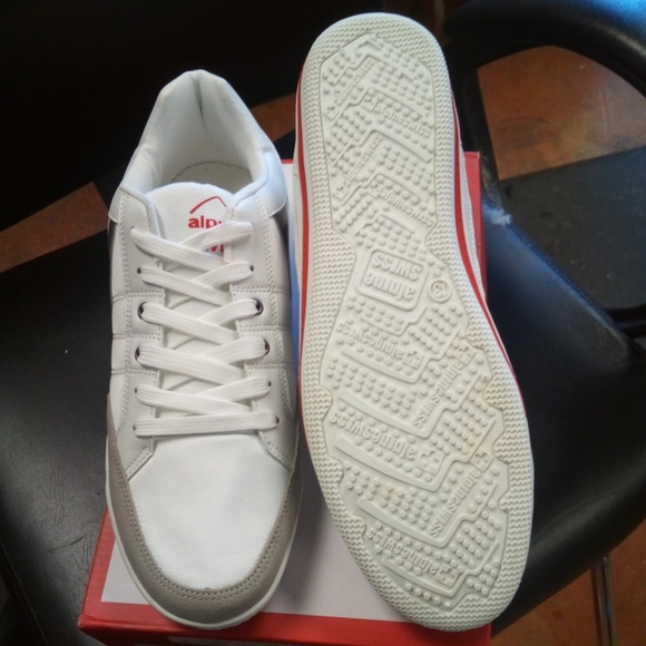 NEW Alpine Swiss Mens White Stefan Suede Trim Retro Fashion Sneakers sz 13 NWB - Picture 10 of 12